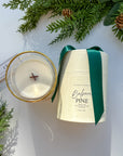 Gold Rimmed Holiday Candle 11oz